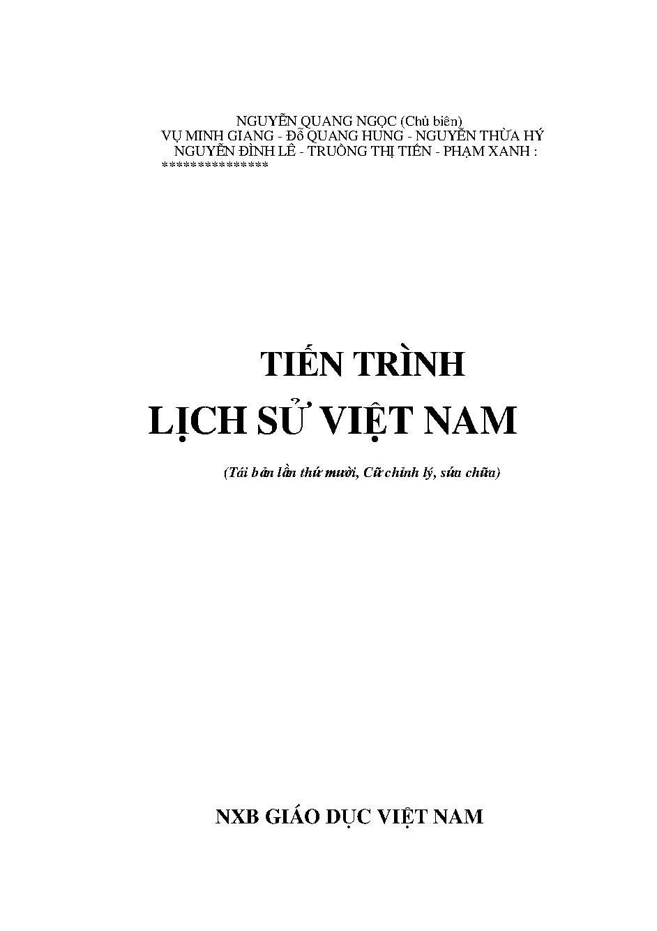 MH11. Tiến trình lịch sử Việt Nam