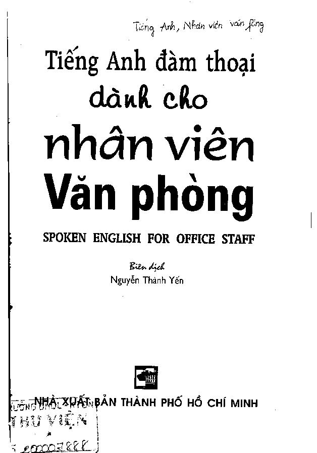 Tiếng Anh đàm thoại cho nhân viên văn phòng